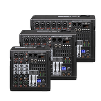 Mélangeur Audio numérique USB professionnel 6 canaux OTG téléphone Bluetooth ordinateur enregistrement DJ Console fête en plein air métal intégré