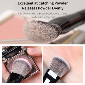 Bán Buôn Biểu Tượng Tùy Chỉnh Sang Trọng Vegan Tổng Hợp Mặt Kem Che Khuyết Điểm Cá Nhân 30Pcs Màu Đen Chất Lượng Cao Chuyên Nghiệp Trang Điểm Bàn Chải Thiết Lập - Product Image 2