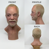 Masque de costume réaliste pour le visage humain, avec texture de peau réaliste, couvre-tête complet pour fête, cosplay, masque en silicone réaliste