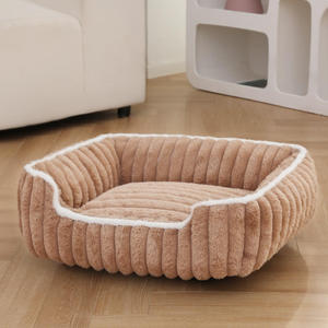 Cama para Mascotas de Felpa de Conejo, Diseño Cuadrado con Barra Recta, Ecológica, Clásica, Moderna, Suave y Cómoda, para Gatos y Perros, para un Sueño Profundo - Product Image 5