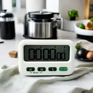 Temporizador digital ecológico para cozinhar, temporizador rápido de cozinha com clipe e ímã para restaurantes e uso doméstico feito de plástico