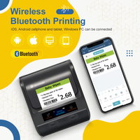 Mesin Cetak Label Barcode Portabel Detonger DP30S 30-80mm untuk Apotek, Supermarket, dan Label Harga Rak