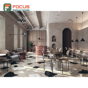 ชั้นวางสินค้ากาแฟดีไซน์สร้างสรรค์ ฐานไม้ สำหรับจัดแสดงฝาครอบแก้วและเมล็ดกาแฟ - Product Image 3