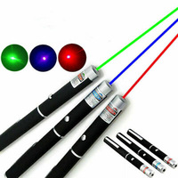 Pointeur laser LED tricolore rouge vert bleu en métal avec lunettes anti-lumière bleue pour démonstration pédagogique et jouet pour animaux de compagnie