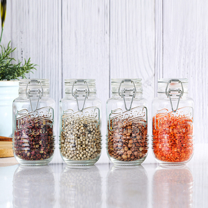 Atacado Cozinha Storage Container 236ml Pequeno Vidro Armazenamento Garrafa Hermético Vidro Spice Frascos com tampas - Product Image 3
