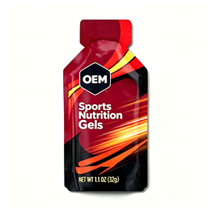 เจลโภชนาการสำหรับนักกีฬาแบบ OEM ODM รสชาติสั่งทำพิเศษ พร้อมอิเล็กโทรไลต์ คาเฟอีน และฟรุกโตส เพื่อการออกกำลังกาย วิ่ง และเพิ่มประสิทธิภาพ - Product Image 1