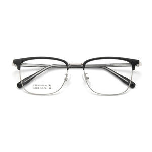 แว่นตาโลหะทรงสี่เหลี่ยมครึ่งกรอบสำหรับผู้ชาย รุ่นพรีเมียม 8068 ขาแว่นกันลื่น ผลิตที่ตานหยาง - Product Image 3