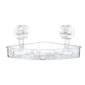Triangle Suction <b>Corner</b> <b>Shelf</b> 1 Layer Durable Bathroom Storage Rack For Shower Toilet Washbasin No Drill Wall Mounted - Product Image 3