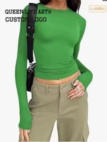 T-shirt court personnalisé pour femmes, matériel en spandex avec logo imprimé en 3D, ensembles de hauts personnalisés pour femmes
