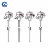 Sonde thermocouple de type K en acier inoxydable 0-1200 ° Capteur de température industriel IP55 pour fournaise, chaudière, moule, four