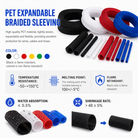 Funda Protectora de Cables Expandible de PET Trenzado Industrial