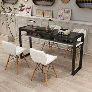 Mesa de Manicura de Vidrio para Salón de Uñas, Estilo Japonés, para Una o Dos Personas, Diseño Moderno y Elegante - Product Image 2