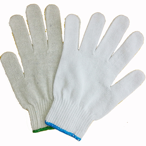 Guantes DE TRABAJO baratos de algodón polivinílico de punto blanco natural del mercado de Corea - Product Image 5