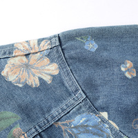 Vestes en jean bleues pour hommes, sur mesure, à faible MOQ, imprimées, coupe oversize, nouvelle mode, design de créateur, technologie Stone Wash, 100% coton, ODM