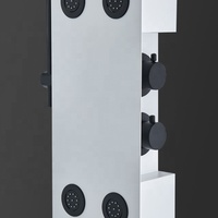 Panneau de douche mural en alliage d'aluminium Design moderne Ensemble de douche spécial cascade pour salle de bain