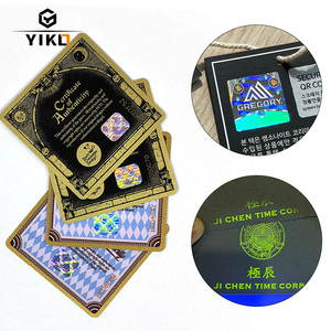 Tarjeta de Autenticidad de Seguridad Premium, Certificado de Identificación Impreso en PVC para Negocios, Papel de Alta Seguridad Dorado para Joyas y Diamantes - Product Image 3