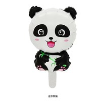 Mini ballon en aluminium motif clown panda de dessin animé, petit ballon ours singe de dessin animé, décoration de ballon Joyeux Anniversaire