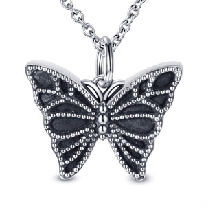de Plata de Ley 925 joyería de la cremación Memorial <span class=keywords><strong>ceniza</strong></span> colgante mariposa urna de cenizas collar por duelo regalo regalos - Product Image 1