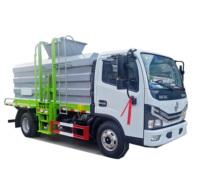 Camion benne hydraulique pour collecte de déchets humides, contrôle des odeurs, multi-compartiments, chargement automatisé, transport de déchets de cuisine