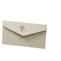 Enveloppes de cartes d'invitation personnalisées de mariage, lot de 50, en papier artisanal luxueux, impression à chaud de Logo, cartes de vœux