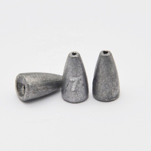 Pesas de pesca de bala de 1,8G-80g sin pintar, pesas de gusano deslizantes, pesas de pesca deslizantes, plomos surtidos para pesca de lubina - Product Image 2