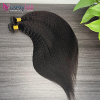 Yaki-extensiones de cabello humano virgen con cutícula alineada, venta al por mayor