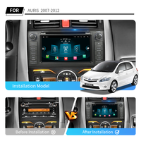 KD-7404 Autoradio 7 pouces avec écran tactile IPS pour lecteur GPS, amplificateur DSP, stéréo, Android Auto, CarPlay sans fil, OBD2 pour Auris