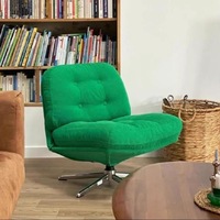 Modern stil tek eğlence sandalye dönebilir Metal oturma odası balkon paneli ahşap In-Stock Internet ünlüler mobilya