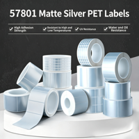 Rouleau d'étiquettes thermiques en PET argent mat 3M 7818, résistant à l'huile, imperméable, résistant à la chaleur, résistant aux rayures, haute/basse température
