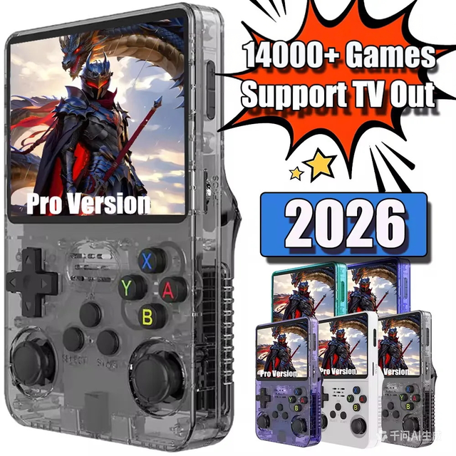 R36S Handheld Game Console 64GB 15000+ Games 3.5 Inch Screen Retro Classic Handheld Gaming Player Video Game Consoles