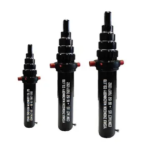 3 or 4 stages Parker type telescopic hydraulic dump ram cylinder
