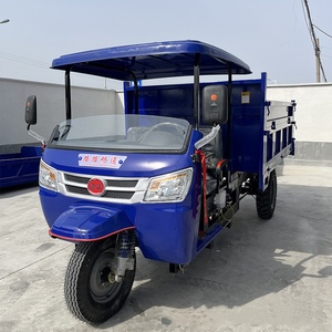 Tricycle motorisé diesel à benne hydraulique pour le transport <span class=keywords><strong>de</strong></span> marchandises, avec moteur diesel et carrosserie fermée, idéal pour l'agriculture - Vente en gros usine - Product Image 3