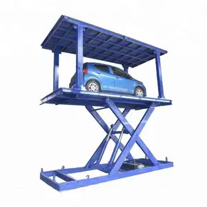 Sistema de estacionamiento de transporte de automóviles de tijera de pozo subterráneo de alta calidad carga 3 toneladas estacionamiento de automóviles de tijera