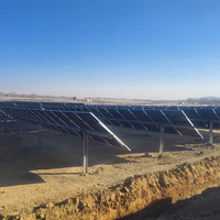 Sistem Pelacak Surya GPS Multifungsi Satu Sumbu untuk Panel Surya PV, Horizontal Vertikal, 150KW, Dapat Disesuaikan
