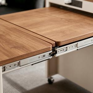 Vintage-style Coffee <b>Table</b> Solid Wood Home Use <b>Small</b> Living Rooms Multifunctional Adjustable Height Extendable Foldable - Product Image 3