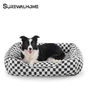 SUREAL ALHOME Nettes modernes Welpen-Haustier bett Rechteck Ortho pä disches Hundes ofa Bett Unterstützen des Schaum-Haustier-Couch bett mit wasch barem Bezug - Product Image 1