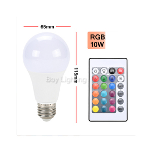 Hot AC200-240V giá tốt A60 RGB điều khiển từ xa LED RGB Bóng Đèn - Product Image 5