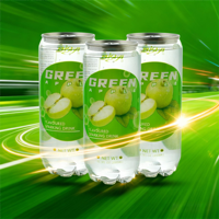 Boisson gazeuse aromatisée à la pomme verte exotique, canettes PET 350 ml, OEM/Marque privée, fabricant de boissons chinois