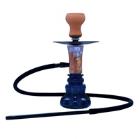 Portable métal verre narguilé shisha en bois mini taille narguilé ensemble tarvel shisha sheesha chicha fumer narguilé verre shisha