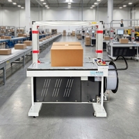 Machine de cerclage automatique de ceintures PP RC A02, électrique de bureau, pour l'emballage de cartons ondulés