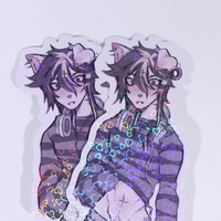 Autocollant holographique sans MOQ, autocollant mural personnalisé, design mignon d'anime et de dessins animés pour cadeaux promotionnels