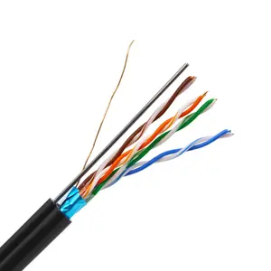 5类FTP室外5e类局域网电缆聚氯乙烯LSZH聚乙烯0.5毫米300米1000英尺5e类2对4p 4pr 24AWG钢丝电缆