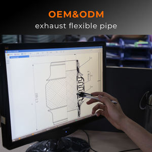 Evrensel esnek egzoz borusu ile çift örgü/kilitleme/meme/örgü örgü/flanş - Product Image 4