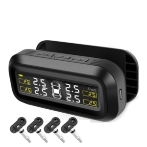Système de surveillance de la pression des pneus (TPMS) interne solaire USB à double charge pour voiture, affichage numérique LED, installation facile pour TPMS de voiture - Product Image 1