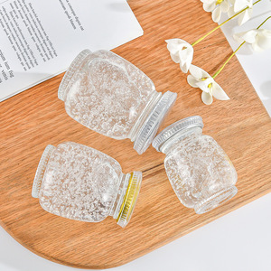 Nouveau design, <span class=keywords><strong>pot</strong></span> en verre transparent hermétique vide de 80 ml, 120 ml, 180 ml, 360 ml, 720 ml pour aliments, caviar, nid d'oiseau, <span class=keywords><strong>confiture</strong></span>, miel, épices, avec bouchon à vis - Product Image 4