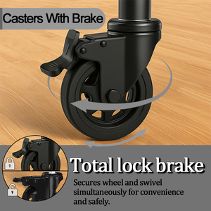 Expansão Stem Caster 4/5 Polegada Rodízio Giratório Com Freio Heavy Duty Rodízio Da Roda para Mesa De Aço Inoxidável, Equipamentos Stand, Carrinho - Product Image 4