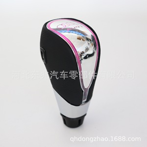 Led Car Gear <b>Knob</b> Universal Black Leather Ergonomic <b>Shift</b> Lever Head With Custom Logo Support - Product Image 1