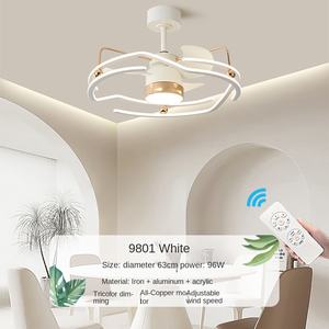 New Fan Lamp Modern Aluminum 110V 220V Abs Blade <b>Ceiling</b> Fan, Pure Copper Motor with Light and Remote LED <b>Ceiling</b> Light - Product Image 4