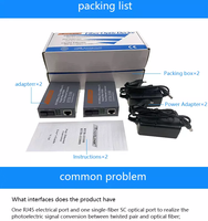 Konverter Media Serat Optik RJ45 Htb-3100Ab 100Gbps dengan Kabel Serat OM2/OM3/OM4 G652D untuk Aplikasi FTTH/FTTX