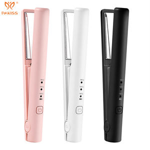 PAKISS Lisseur de cheveux sans fil portable 2 en 1, fer à lisser électrique USB en céramique rechargeable sans fil - Product Image 1